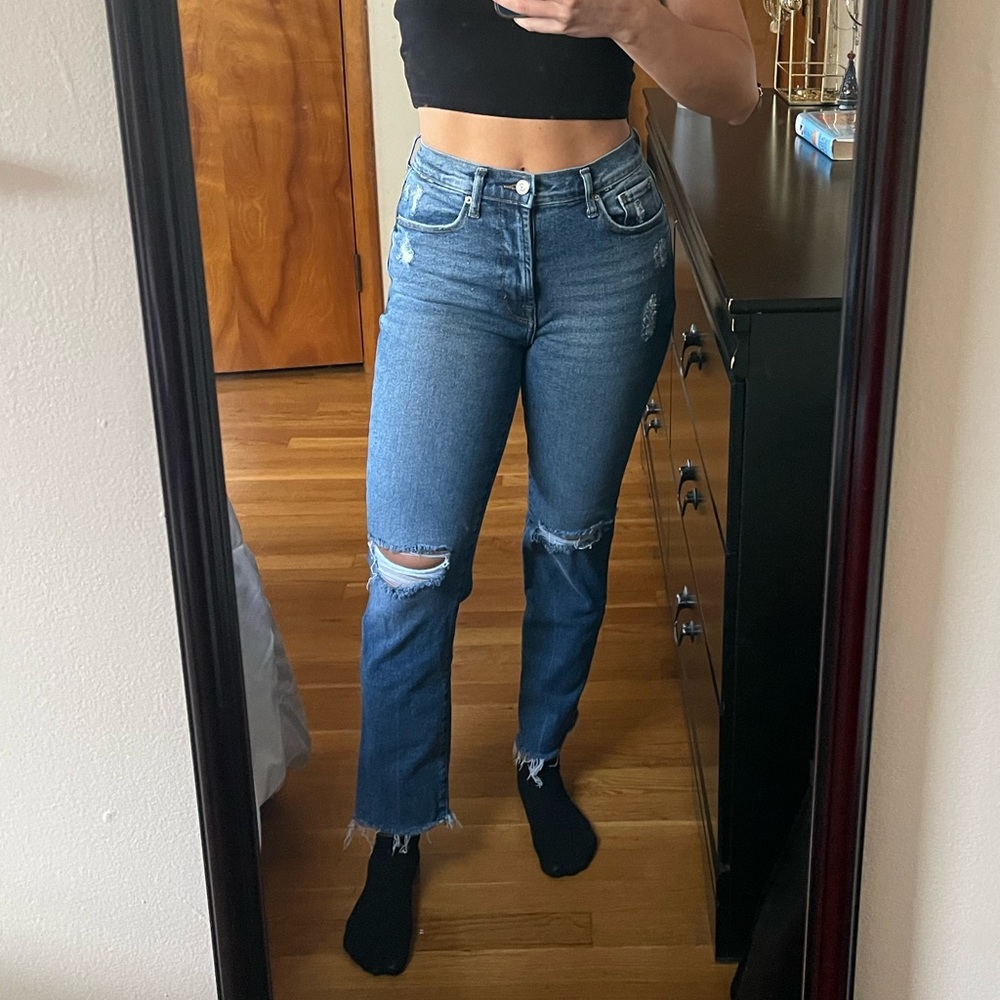 Straight leg jeans